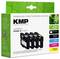 KMP ink cartridge multipack packaging for Epson printers. Contains black, cyan, magenta and yellow cartridges. CO2-friendly.