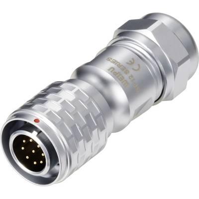 Weipu SF1210/P9 II Bullet connector Plug, straight Total number of pins: 9 Series (round connectors): SF12 1 pc(s)-0
