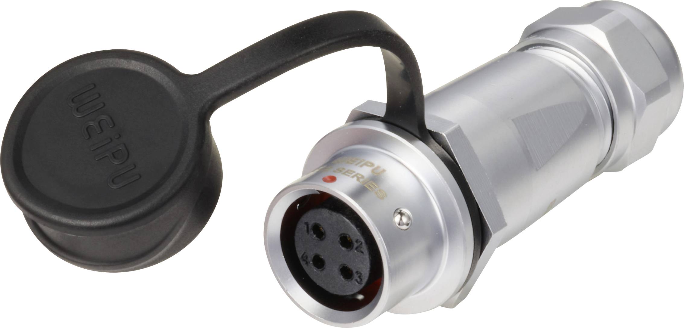 Weipu SF1211/S4 I Bullet connector Connector, straight Total number of pins: 4 Series (round connectors): SF12 1 pc(s)-0