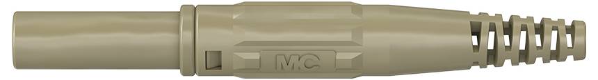 A brown, cylindrical plug with an MC logo on the side, likely suitable for electrical connections in technical equipment.