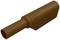 A brown insulation tool in cylindrical form, used for covering electrical contacts, shows a uniform texture.