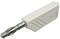 A white wall plug with a metallic screw tip, marked with 'Made in Germany'. It is used for secure fixing in walls.