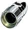 Chrome-plated hose connector with a ribbed grip, suitable for flexible hose connections in installation engineering.