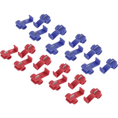 733784 Quick-Connect clip set flexible: 0.5-0.75 mm² fixed: 0.5-0.75 mm² Number of pins: 2 20 pc(s) Blue, Red