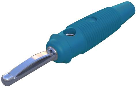 A turquoise-coloured peeler with an ergonomic handle and gleaming blade, suitable for peeling fruit and vegetables.