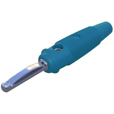 A turquoise-coloured peeler with an ergonomic handle and gleaming blade, suitable for peeling fruit and vegetables.