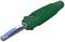 Green ergonomic handle tool with metal blade, suitable for precise cuts in various materials.