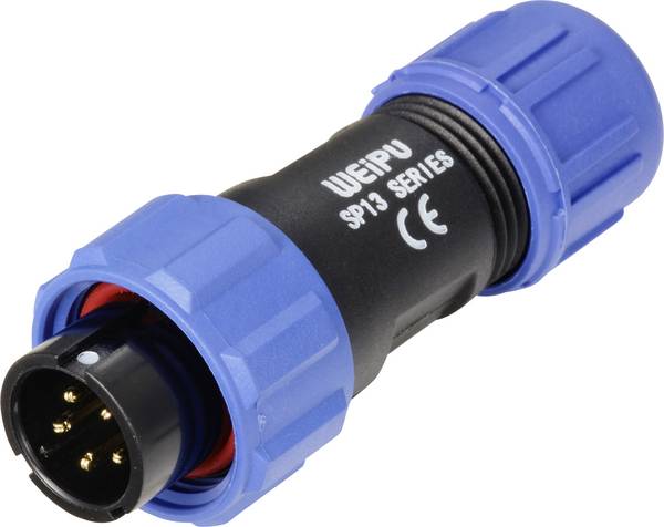 Weipu SP1310 / P 5 I Bullet connector Plug, straight Total number of pins: 5 Series (round connectors): SP13 1 pc(s)