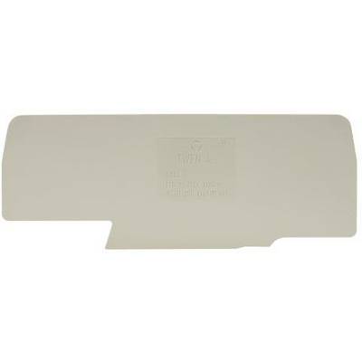 A rectangular, beige plastic insertion frame with bevelled edges and a smaller recess at the bottom.