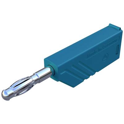 A modular medical device with a blue casing and chrome-plated component. Inscription 'Made in Germany'.