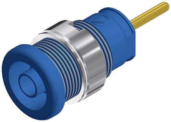 Hirschmann Test & Measurement SEB 2630 S1,9 Safety jack socket Socket, vertical vertical Pin diameter: 4 mm Blue 1 pc(s) Piece