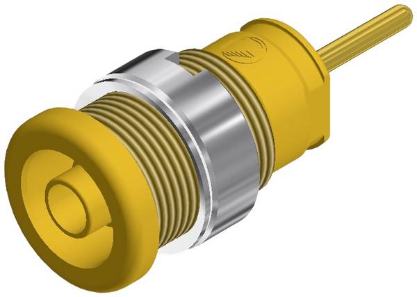 Hirschmann Test & Measurement SEB 2630 S1,9 Safety jack socket Socket, vertical vertical Pin diameter: 4 mm Yellow 1 pc(s)