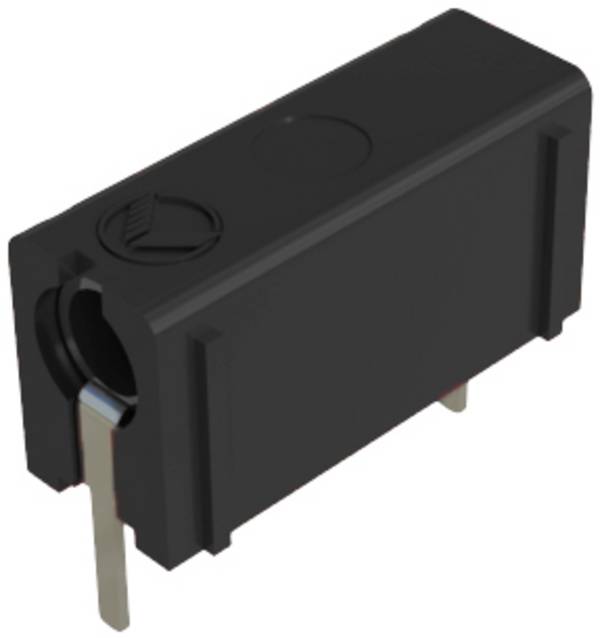 Hirschmann Test & Measurement PB 4 Test socket Socket, vertical vertical Pin diameter: 4 mm Black 1 pc(s)