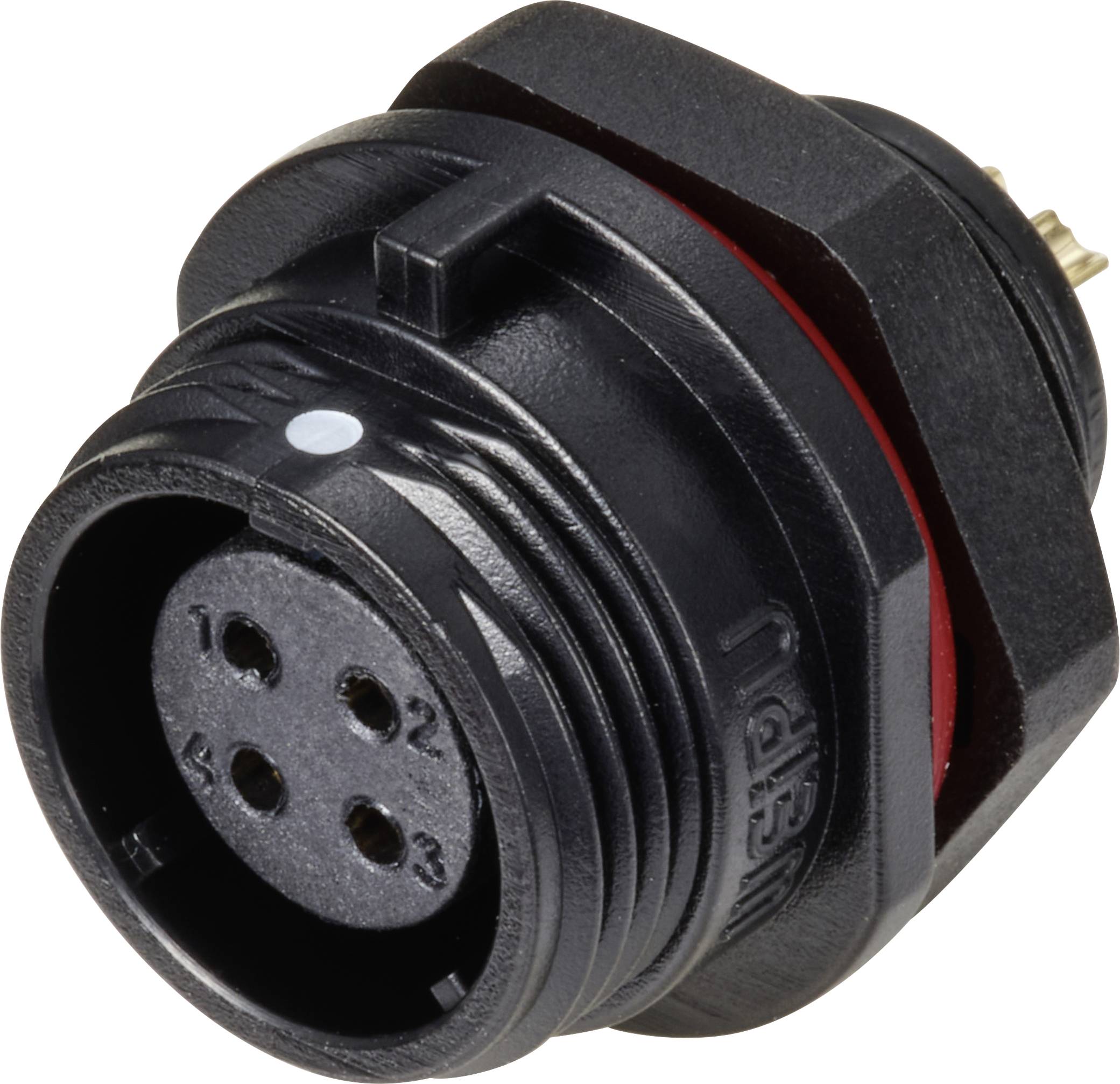 Weipu SP1312 / S 4 Bullet connector Socket, built-in Total number of pins: 4 Series (round connectors): SP13 1 pc(s)-0