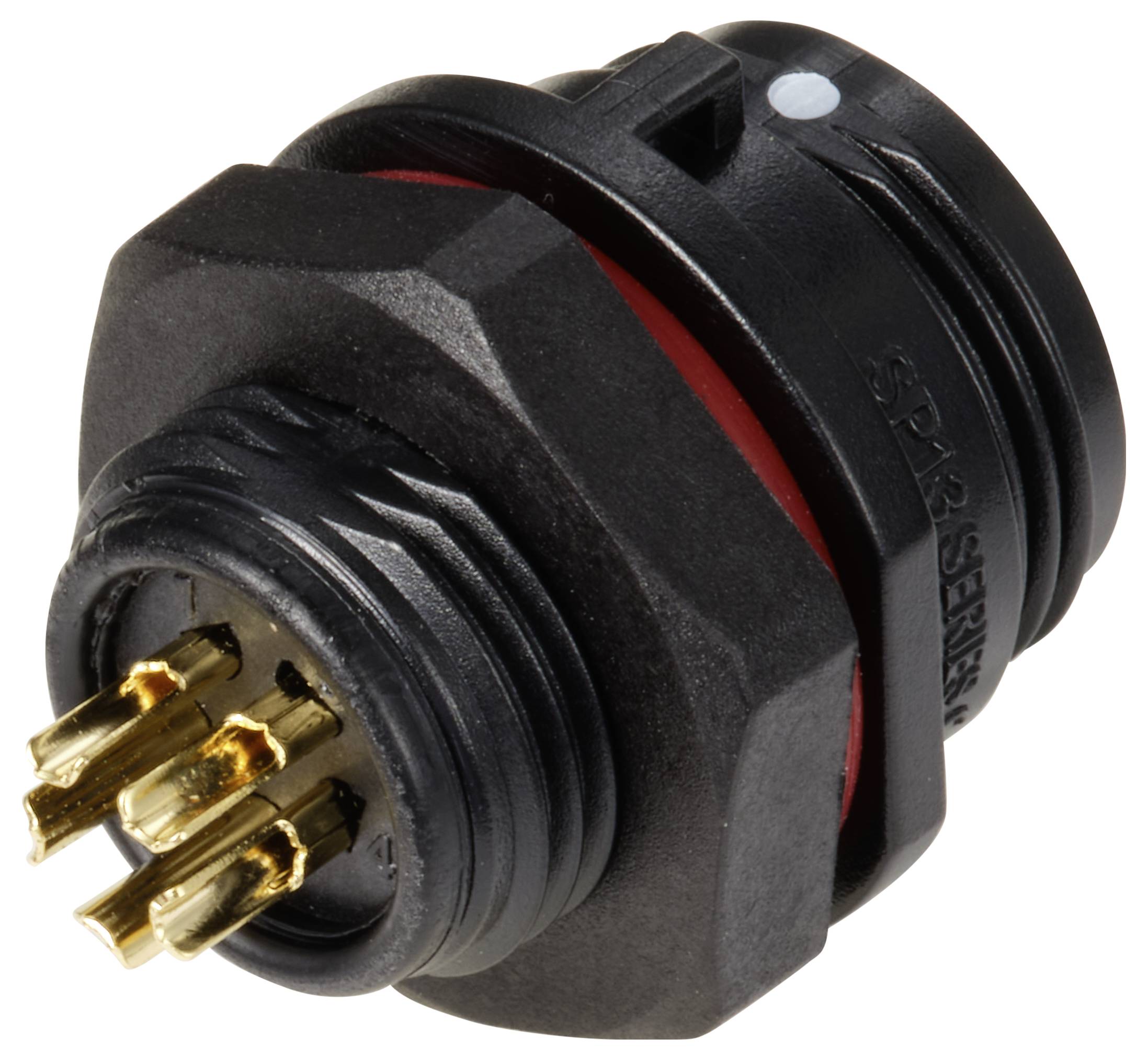 Weipu SP1312 / S 5 Bullet connector Socket, built-in Total number of pins: 5 Series (round connectors): SP13 1 pc(s)-2