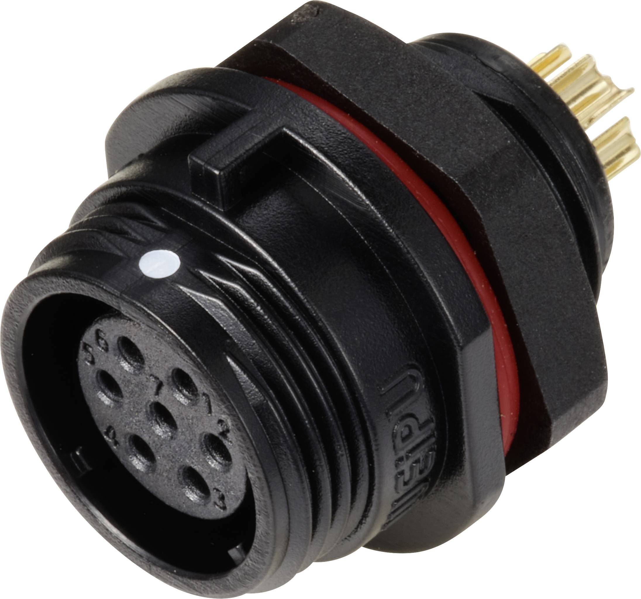 Weipu SP1312 / S 7 Bullet connector Socket, built-in Total number of pins: 7 Series (round connectors): SP13 1 pc(s)-0