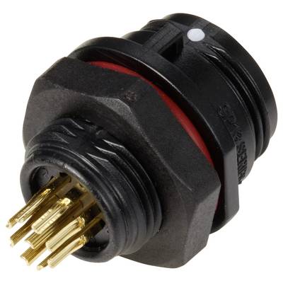 Weipu SP1312 / S 9 Bullet connector Socket, built-in Total number of pins: 9 Series (round connectors): SP13 1 pc(s)-2