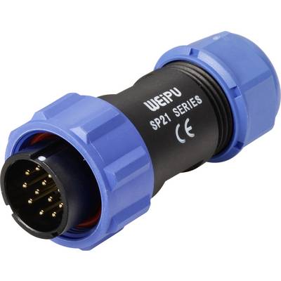 Weipu SP2110 / P 12 II Bullet connector Plug, straight Total number of pins: 12 Series (round connectors): SP21 1 pc(s)