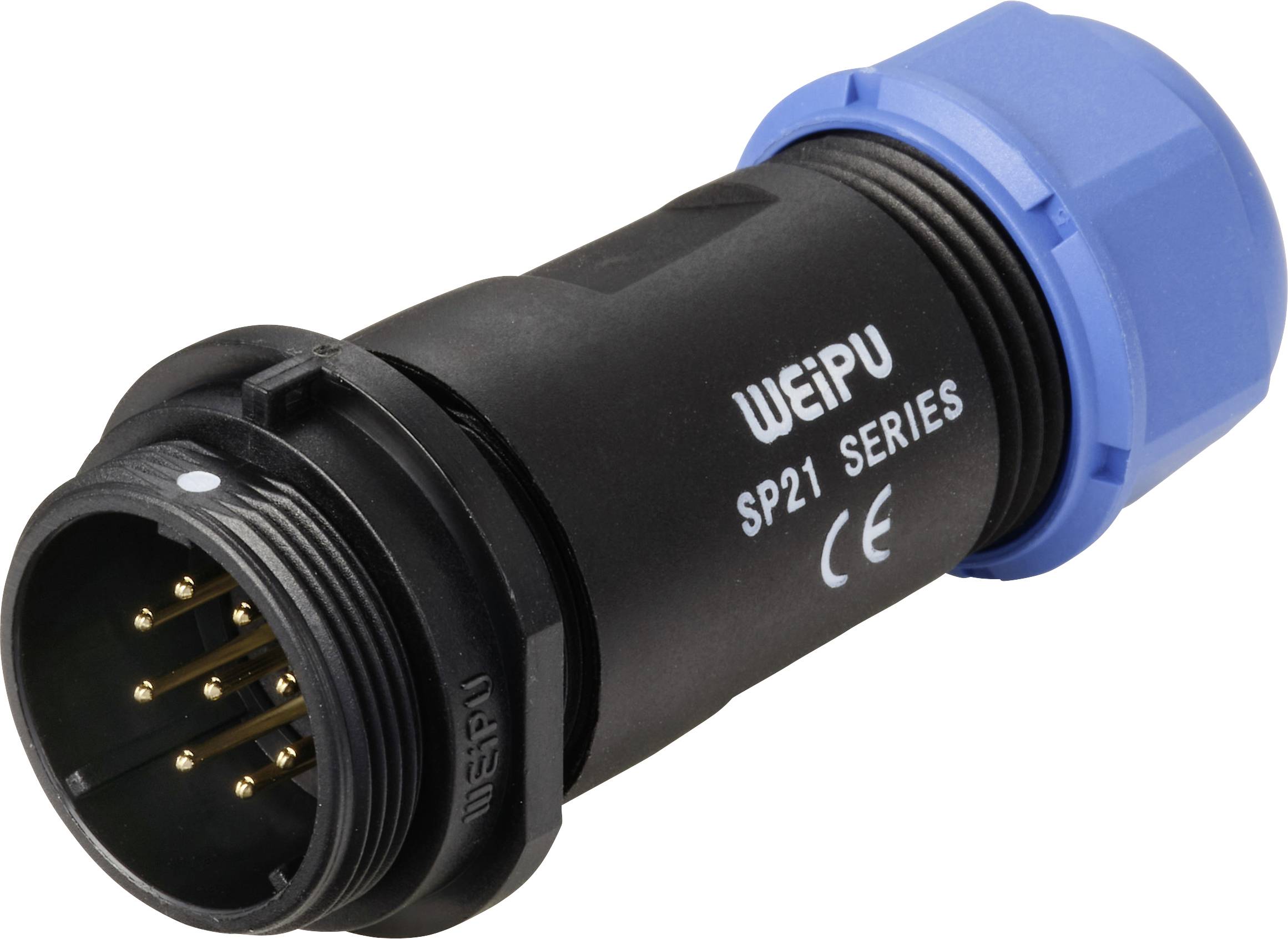 Weipu SP2111 / P 9 II Bullet connector Plug, straight Total number of pins: 9 Series (round connectors): SP21 1 pc(s)-0
