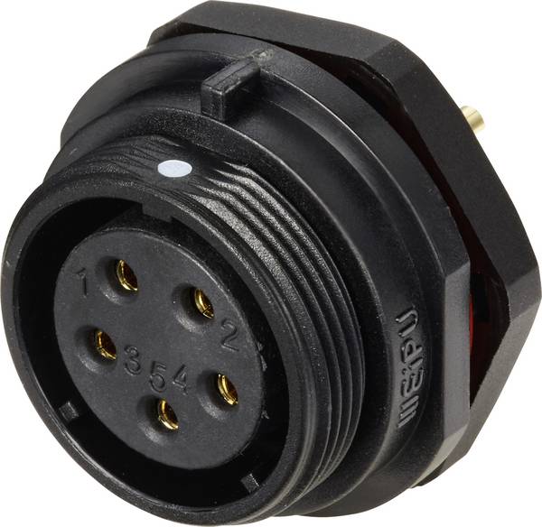 Weipu SP2112 / S 5C Bullet connector Socket, built-in Total number of pins: 5 Series (round connectors): SP21 1 pc(s)