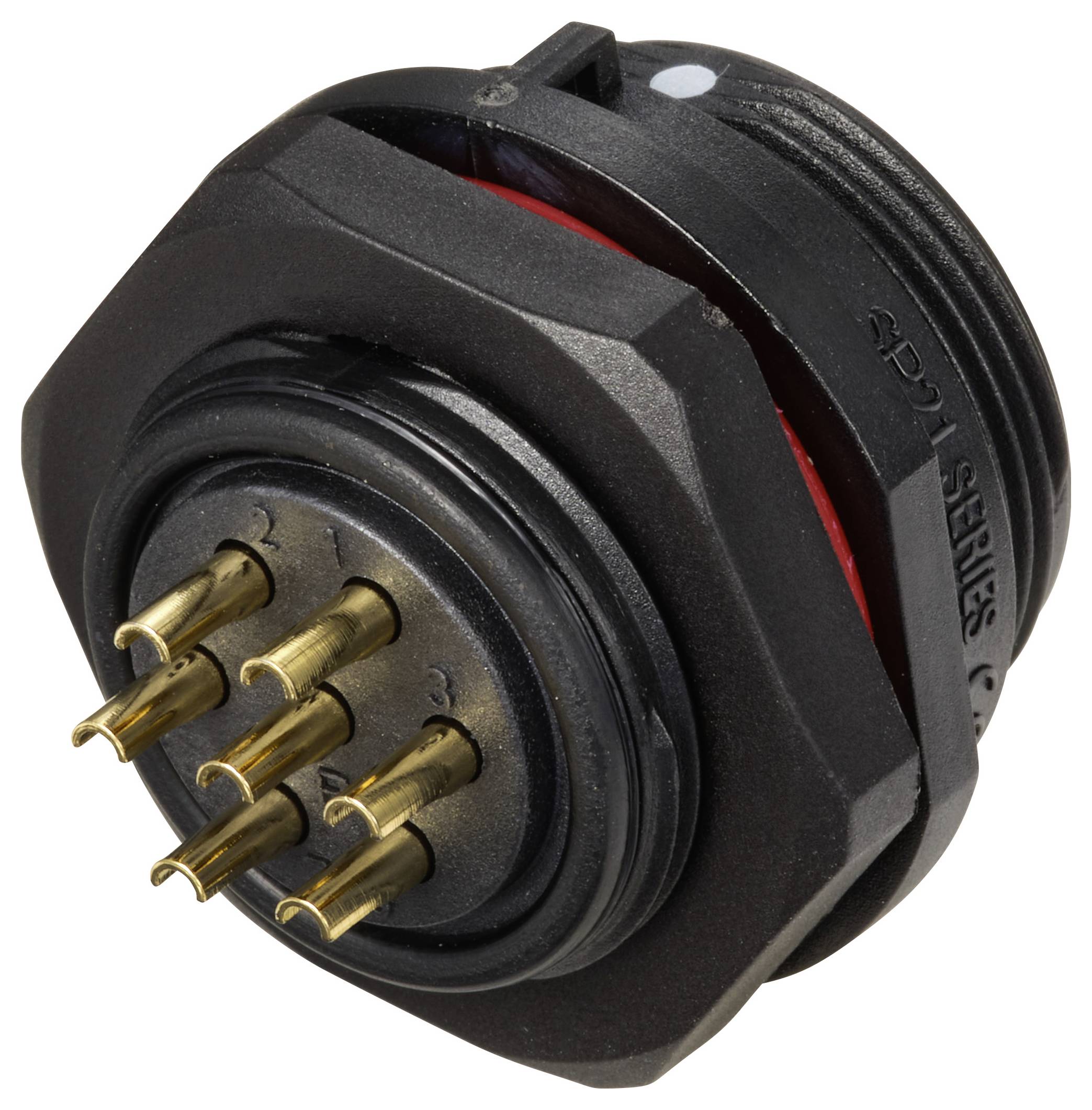 Weipu SP2112 / S 7 Bullet connector Socket, built-in Total number of pins: 7 Series (round connectors): SP21 1 pc(s)-2
