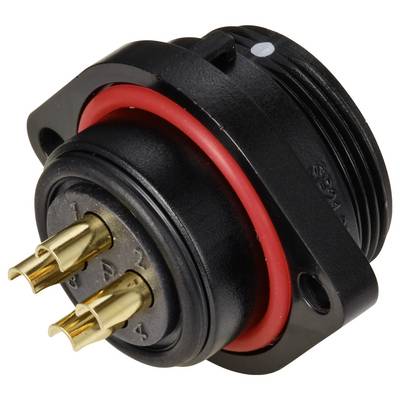 Weipu SP2113 / S 4 Bullet connector Socket, built-in Total number of pins: 4 Series (round connectors): SP21 1 pc(s)-1