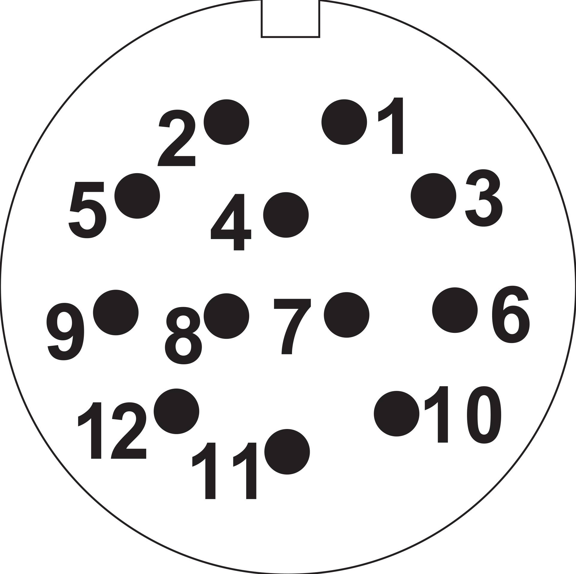 Weipu SP2113 / S 12 Bullet connector Socket, built-in Total number of pins: 12 Series (round connectors): SP21 1 pc(s)-3