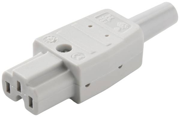 Martin Kaiser 789/gr/C Hot wire connector 789 Socket, straight Total number of pins: 2 + PE 10 A Grey 1 pc(s)
