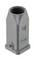 A grey, cylindrical casing with a threaded opening at the top and two embossed logos on the side, likely for industrial applications.