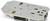 Metal mounting plate with multiple rectangular and circular cutouts, suitable for industrial applications and fastenings.