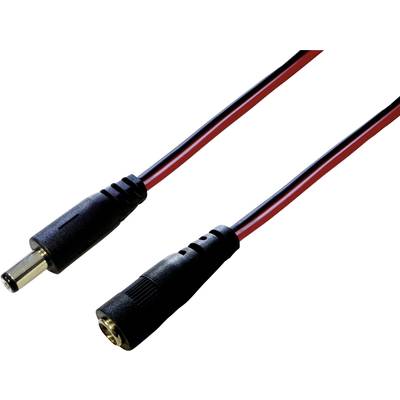 BKL Electronic 072052 Low power extension cable Low power plug - Low power socket 5.5 mm 2.1 mm 5.5 mm 2.1 mm 3.00 m 1 p