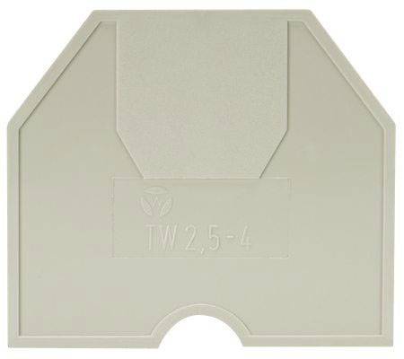 Grey cover plate with labelling 'TW 2.5-4', rectangular shape with chamfered corners and no further visible details.