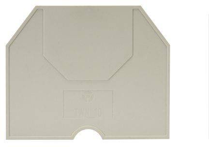 Grey plastic component with a rectangular shape and two bevelled corners. On the front side, 'TMM 10' is written.