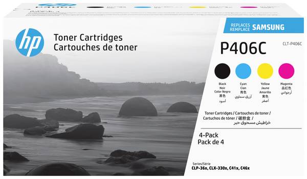 HP Toner CLT-P406C Original Set Black, Cyan, Magenta, Yellow 1500 Sides SU375A