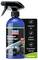 A blue bottle of 'LIQUI MOLY Plastic Deep Care' with a spray nozzle. Info: penetrates deeply, removes streaks, refreshes plastic. Including interior photo.