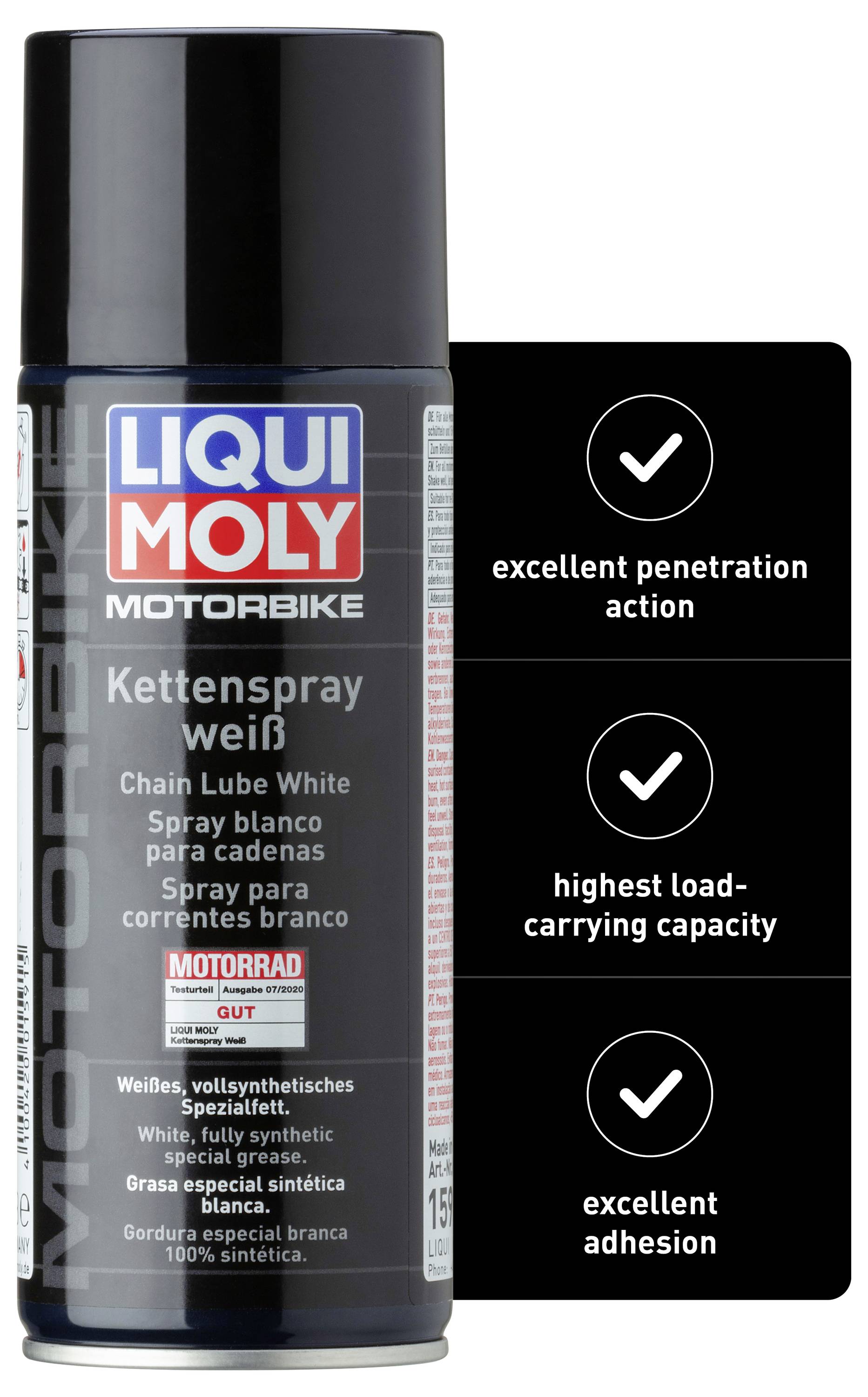 Liqui Moly 1591 Chain Lube White Chain spray lubricant 400 ml-1