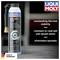 'LIQUI MOLY Wheel Hub Spray' alongside information emphasising excellent temperature resistance and splash water resistance. Made in Germany.