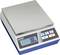 Electronic scales with digital display showing '0.0 g'. Functions: Tare, Print, Calibration, On/Off.