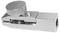 An adjustable silver metal tool with a knurled turning knob and clamping mechanism.