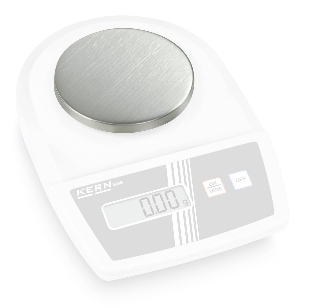 Digital kitchen scales with display, showing '0.00 g'. Brand logo visible.
