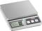 Digital kitchen scales made of stainless steel with display reading '0.0', function buttons for 'Unit', 'Tare' and 'On/Off'.