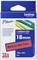 'TZe-441 Tape Cassette by Brother: 18mm laminated, black text on red tape, 8m length, suitable for labelling.'