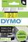 Dymo label pack with various language information, label size 9 mm x 7 m, black on yellow, manufactured in Europe.