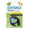 'A packaging for Dymo label refills. Contains yellow plastic tape, 12 mm x 4 m, manufactured in Europe, 60% recycled.'