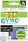 'DYMO' label packaging with black text on yellow background, 24 mm x 7 m. Also includes "MADE IN EUROPE" indication and storage box.