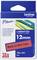 'Brother P-touch Laminating Tape Cassette, 12mm, Black on Red, 8m Length. Suitable for labelling folders and documents.'