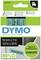 'Label tape for Dymo printer, black on green, 12 mm x 7 m, manufactured in Europe. Contains 80% recycled material.'