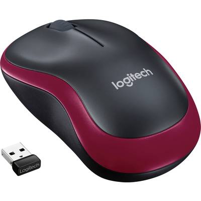 Logitech M185  Mouse Radio   Optical Red 3 Buttons 1000 dpi 