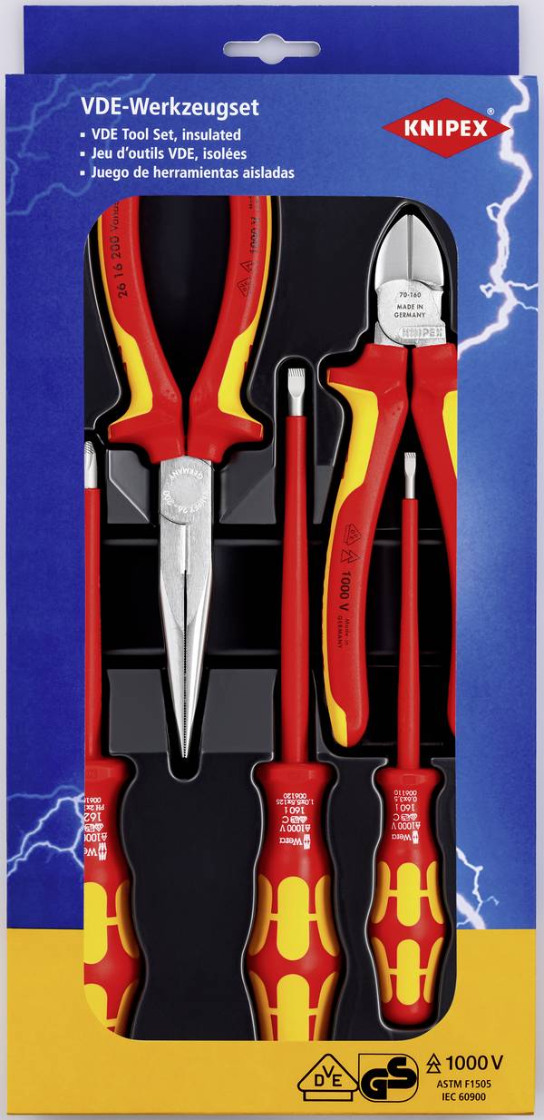 Knipex  00 20 13 Tool kit VDE  5-piece