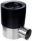 A black, cylindrical chimney cap with a side stainless steel connection, designed for efficient smoke extraction and wind protection.